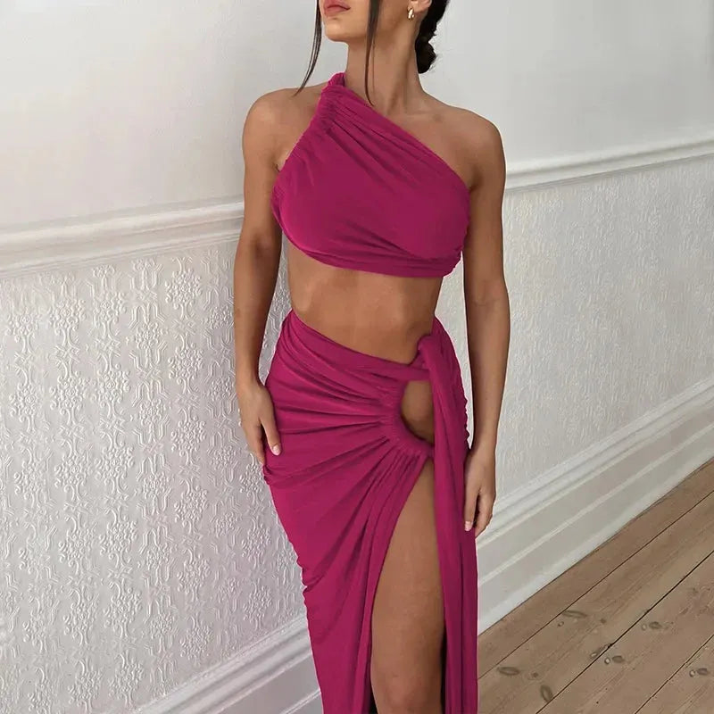 Fashion Asymmetric Sleeveless Maxi Dress
