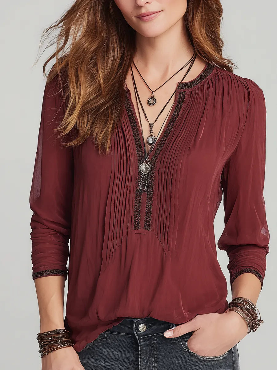 Vintage Shirt in pleated, Premium Look