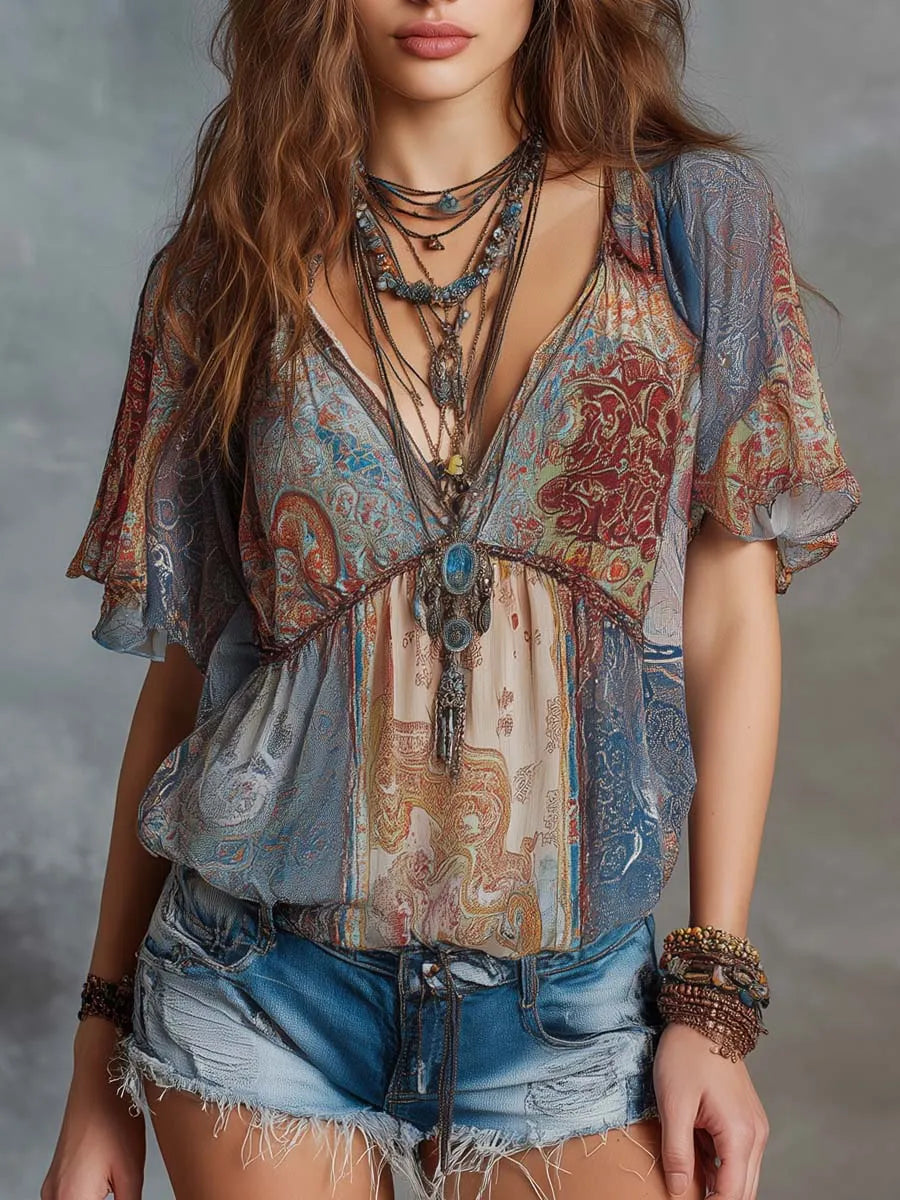 Retro Blouse in chiffon, Best Value