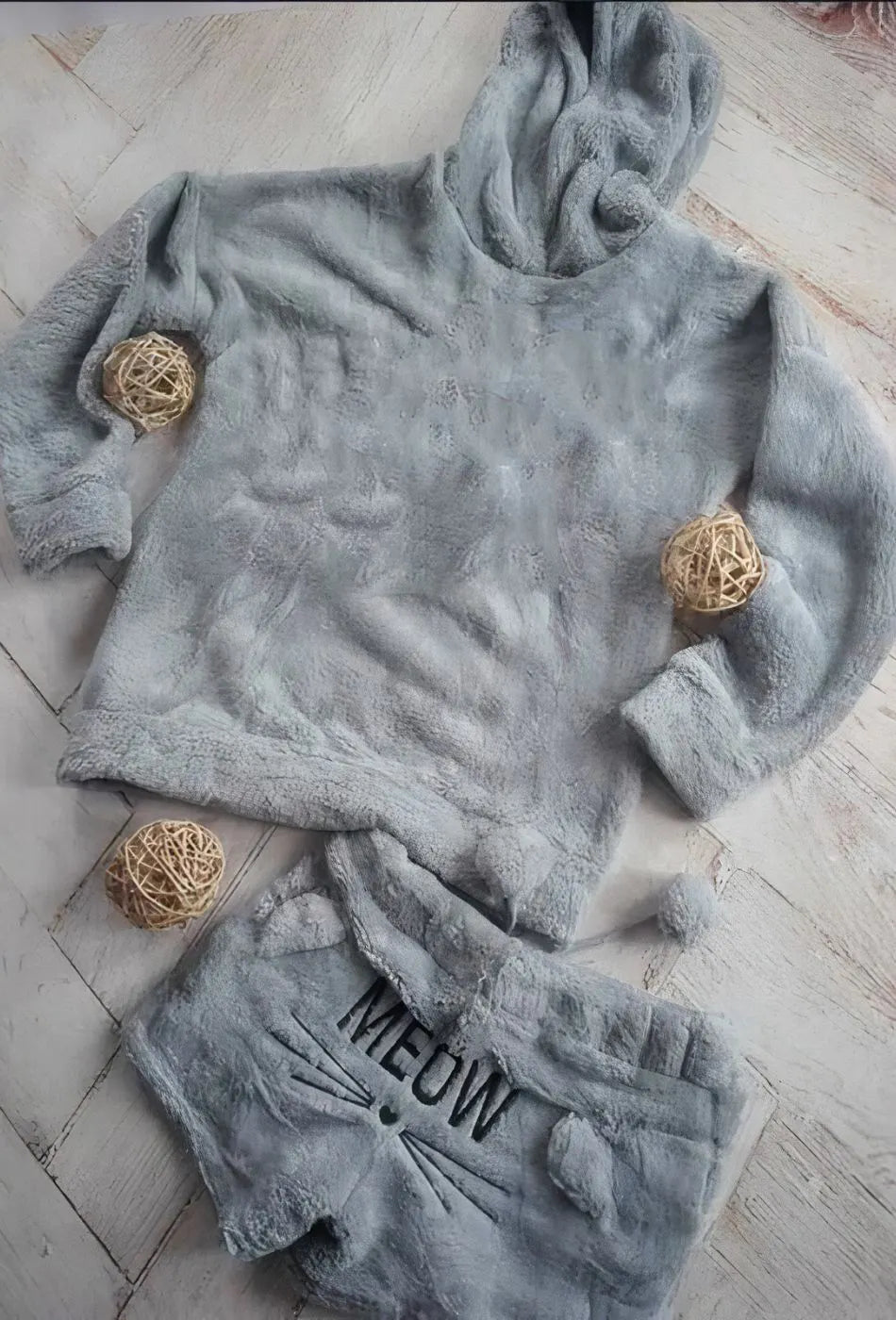 Women's Meow Plush Pajama Shorts