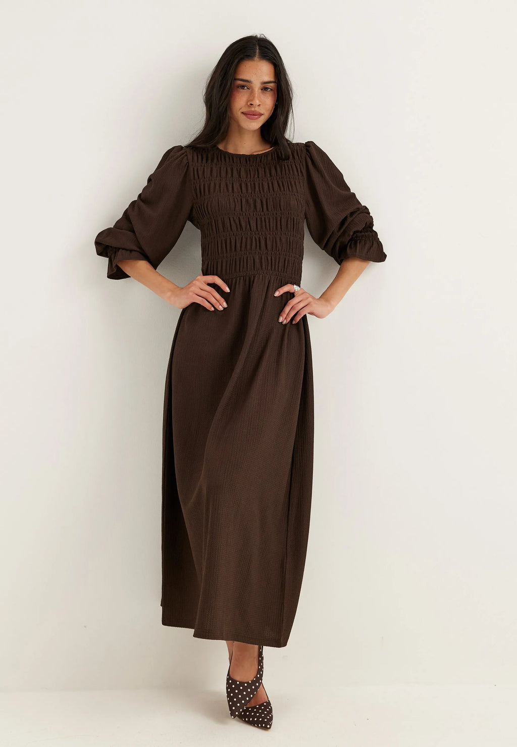 Long Sleeve Smock Dress