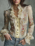 Vintage Blouse in chiffon, Unbeatable Price