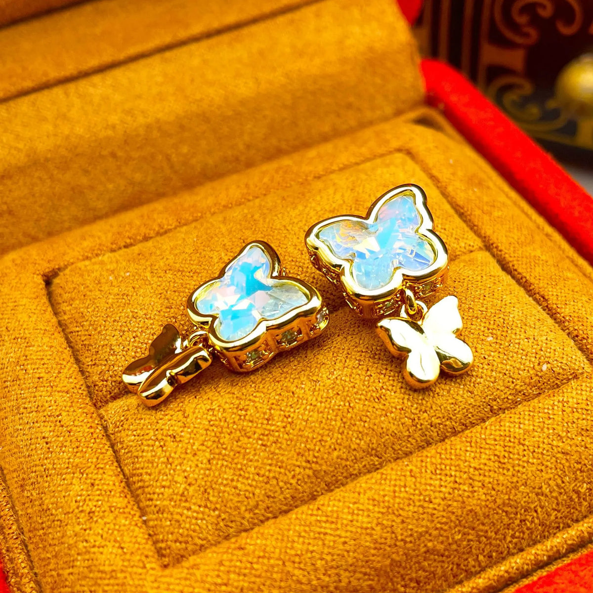 Butterfly tassel earrings