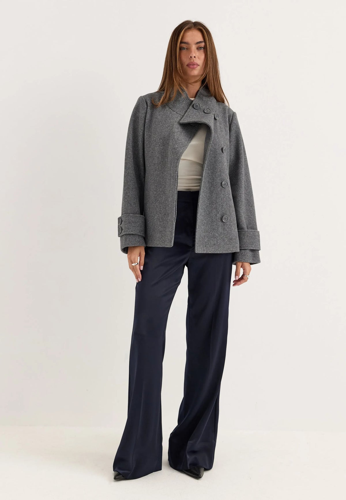 High Neck Short Coat