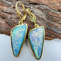Exquisite Large Egg White Stone Earrings