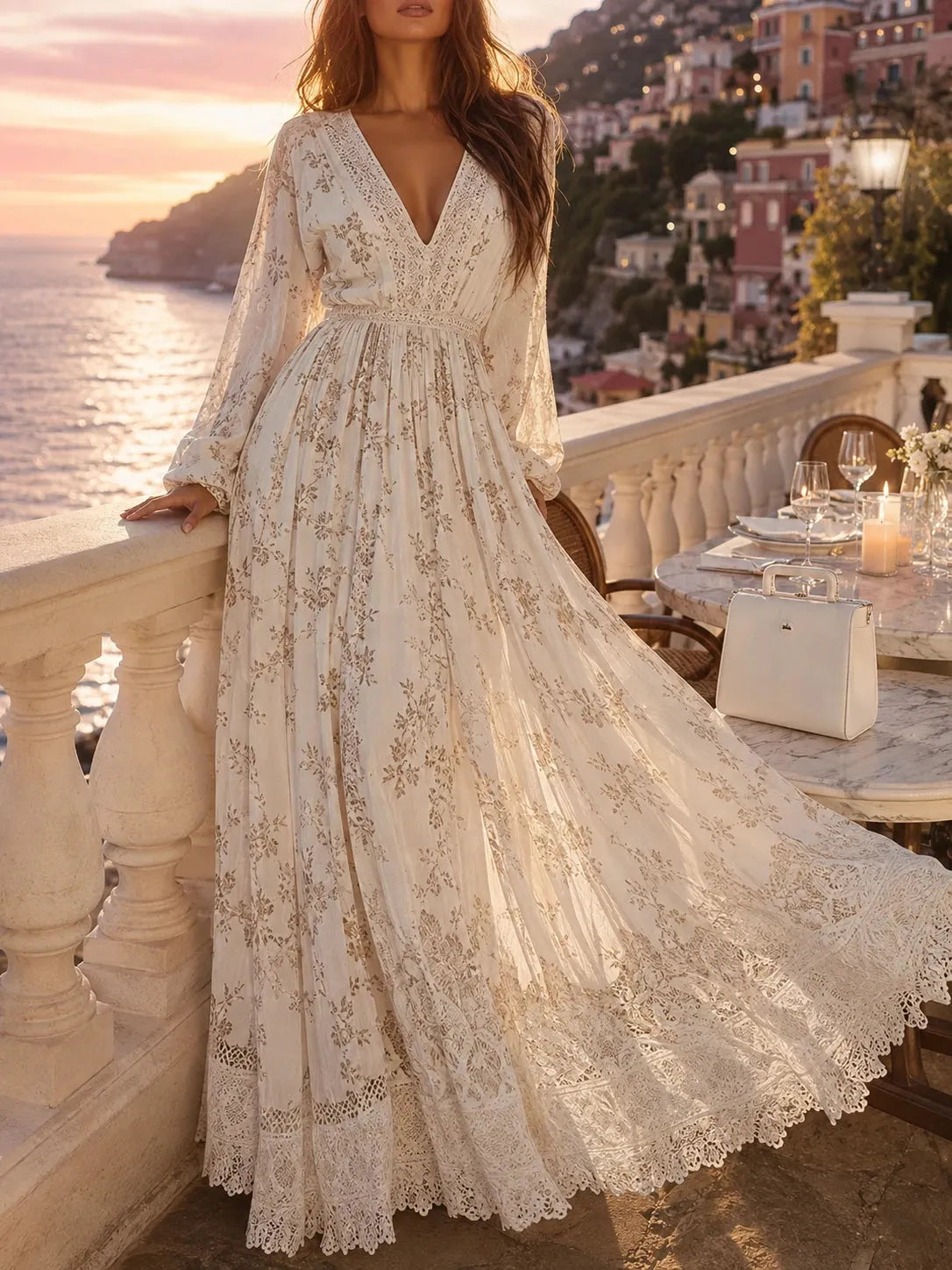 Timeless Boho Lace Maxi Dress for Effortless Elegance