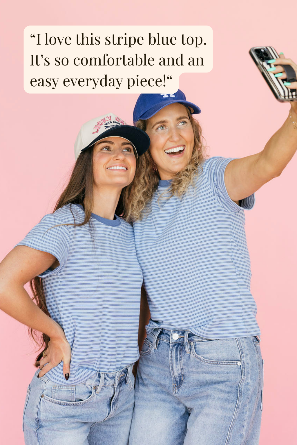 Gabi Tee-Blue Stripe