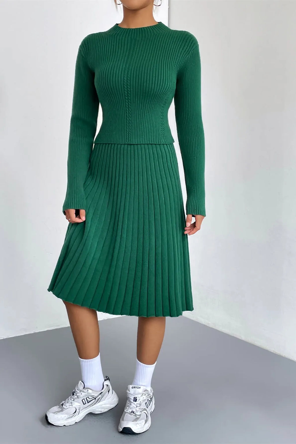 A-Line Knit Sweater Skirt Set