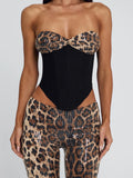 Eira Leopard Sequin Corset Top