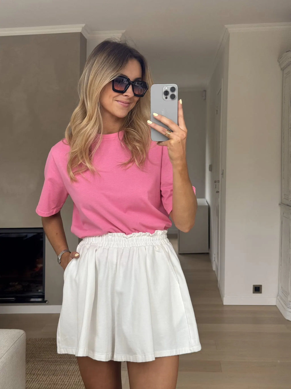 White Erica Shorts