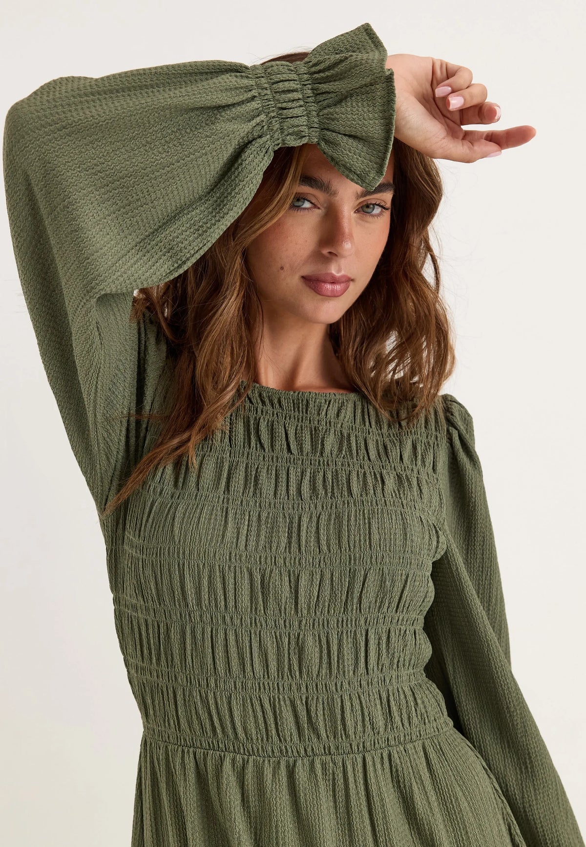 Long Sleeve Smock Dress