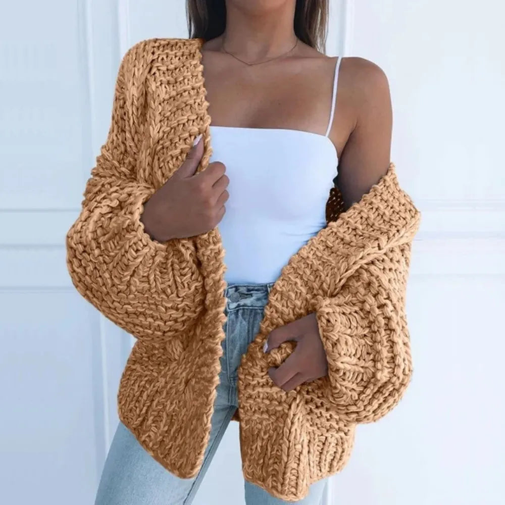 JENNY – CHUNKY KNIT OPEN CARDIGAN