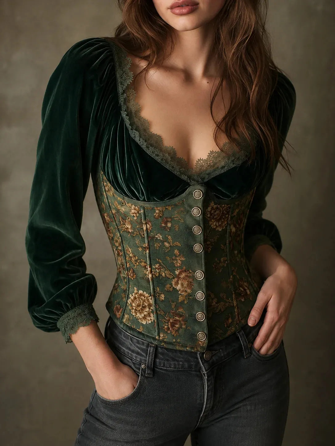 Chic Blouse in velvet, Best Value