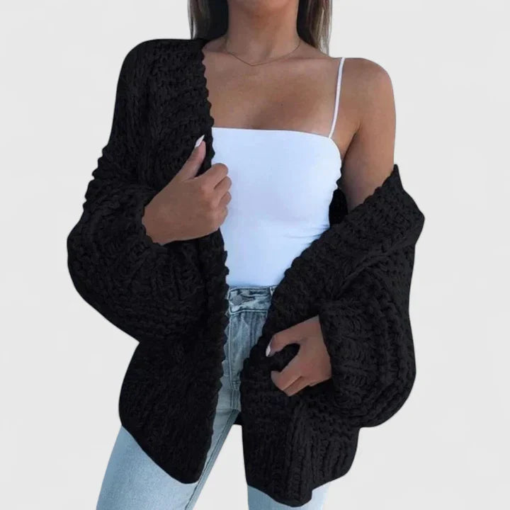 JENNY – CHUNKY KNIT OPEN CARDIGAN