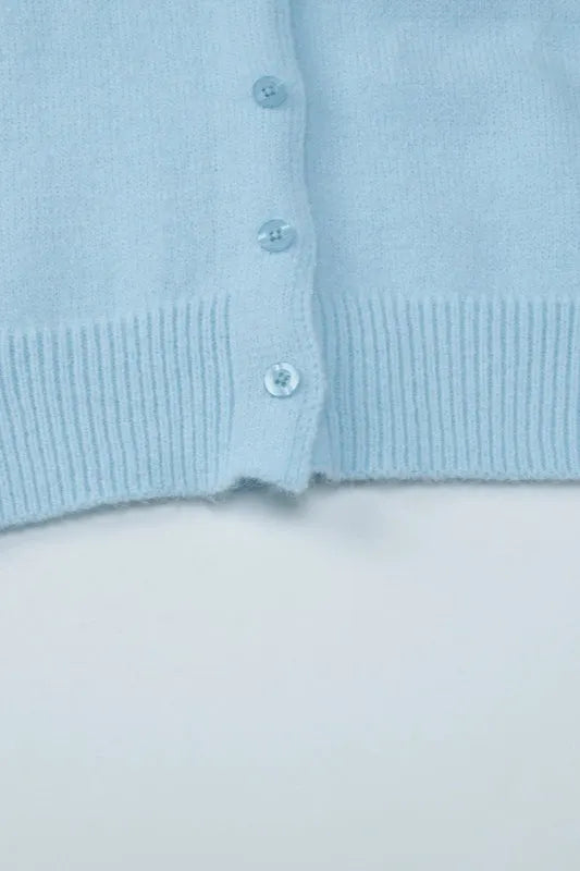 Cropped Long Sleeve Cardigan