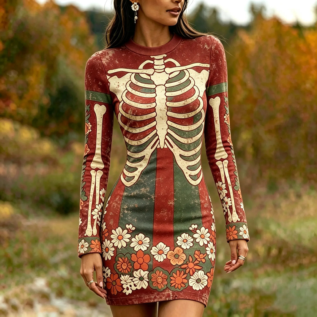 Chic Mini Dress – Boo-tiful Halloween