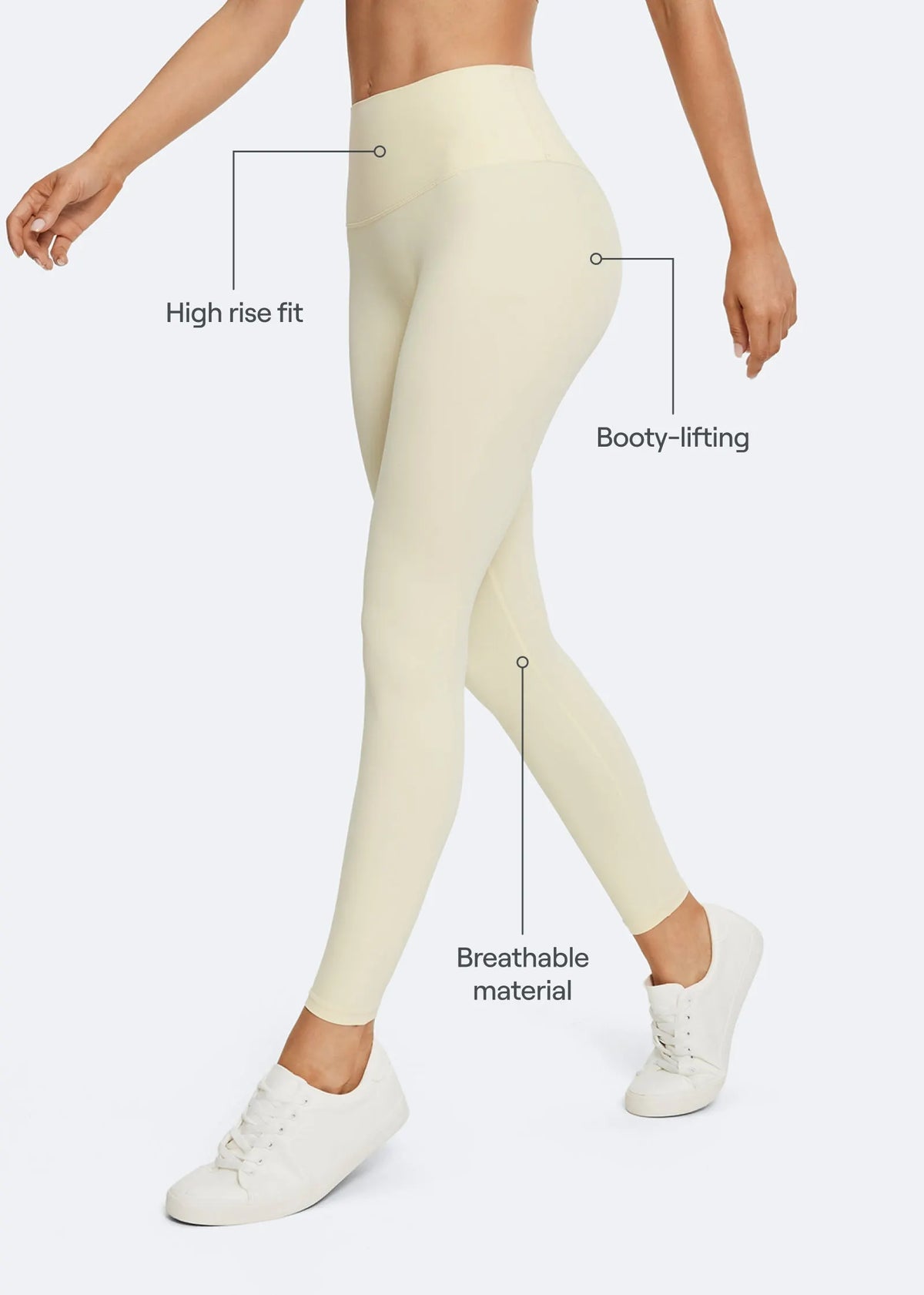 Flattering High-Waisted 7/8-Length Leggings