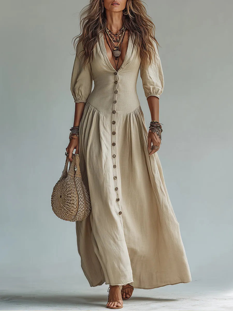 Boho Maxi Dress in cotton, Smart Price