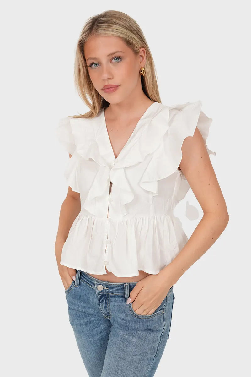 Joa White Blouse
