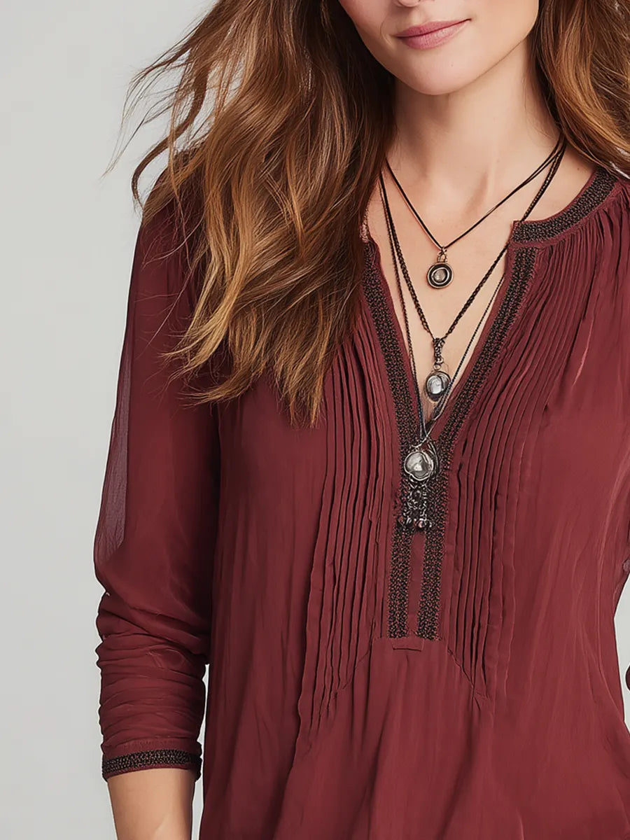 Vintage Shirt in pleated, Premium Look