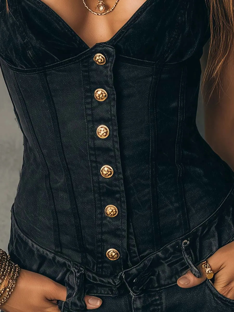 Chic Top in denim, Premium Look