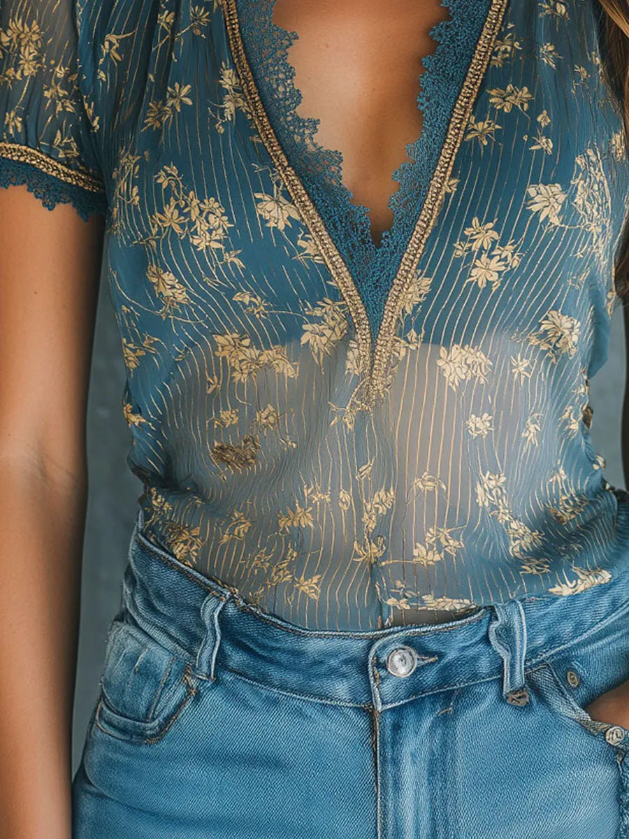 Boho Blouse in lace, Premium Look