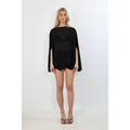 Cape Sleeve Boat Neck Top & Shorts Set
