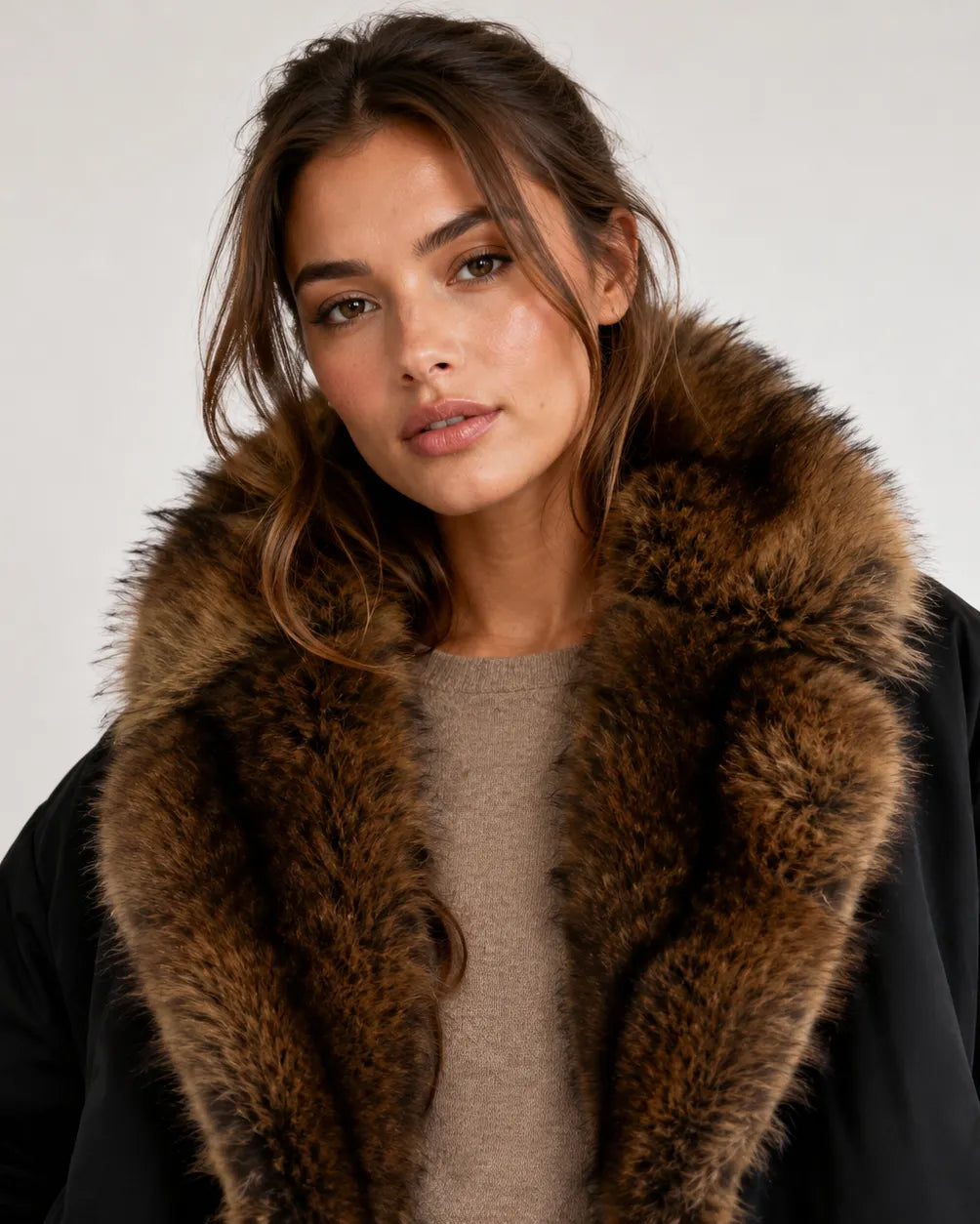 FUR COLLAR BOMBER JACKET
