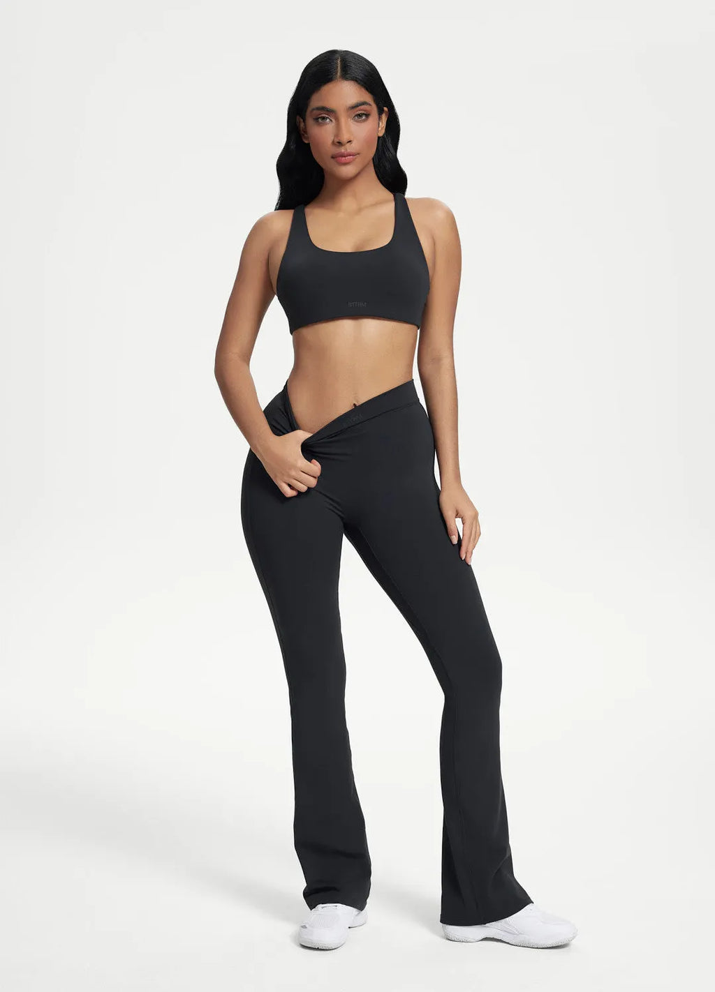 Scrunch-Back Flare Leggings