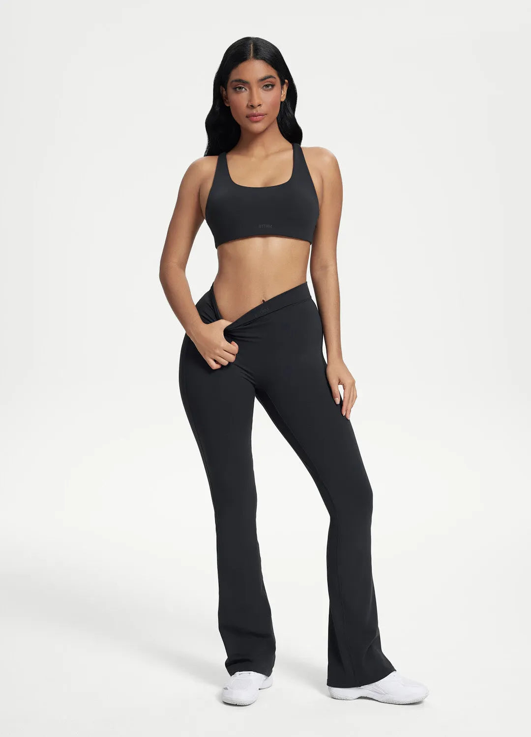 Scrunch-Back Flare Leggings