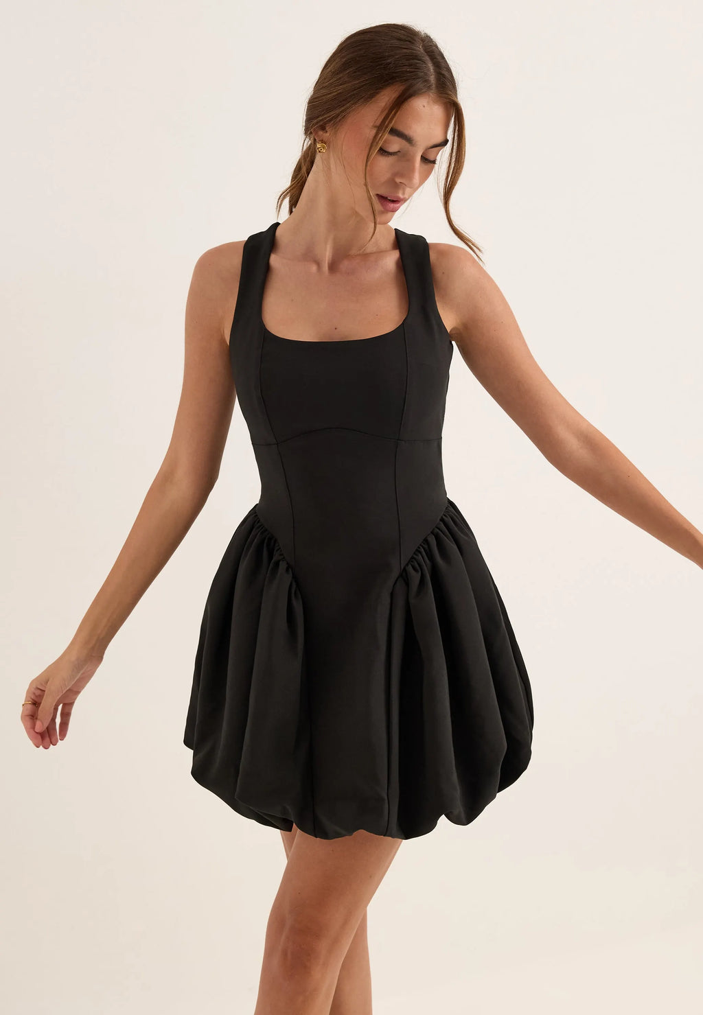 Remake Bubble-Hem Short Dress