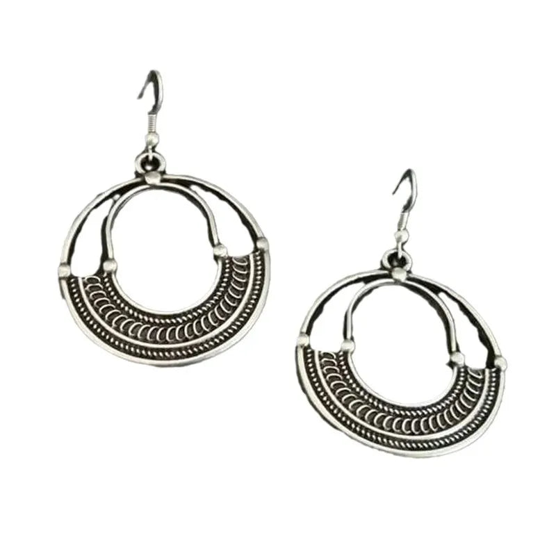 Round Hollow Earrings