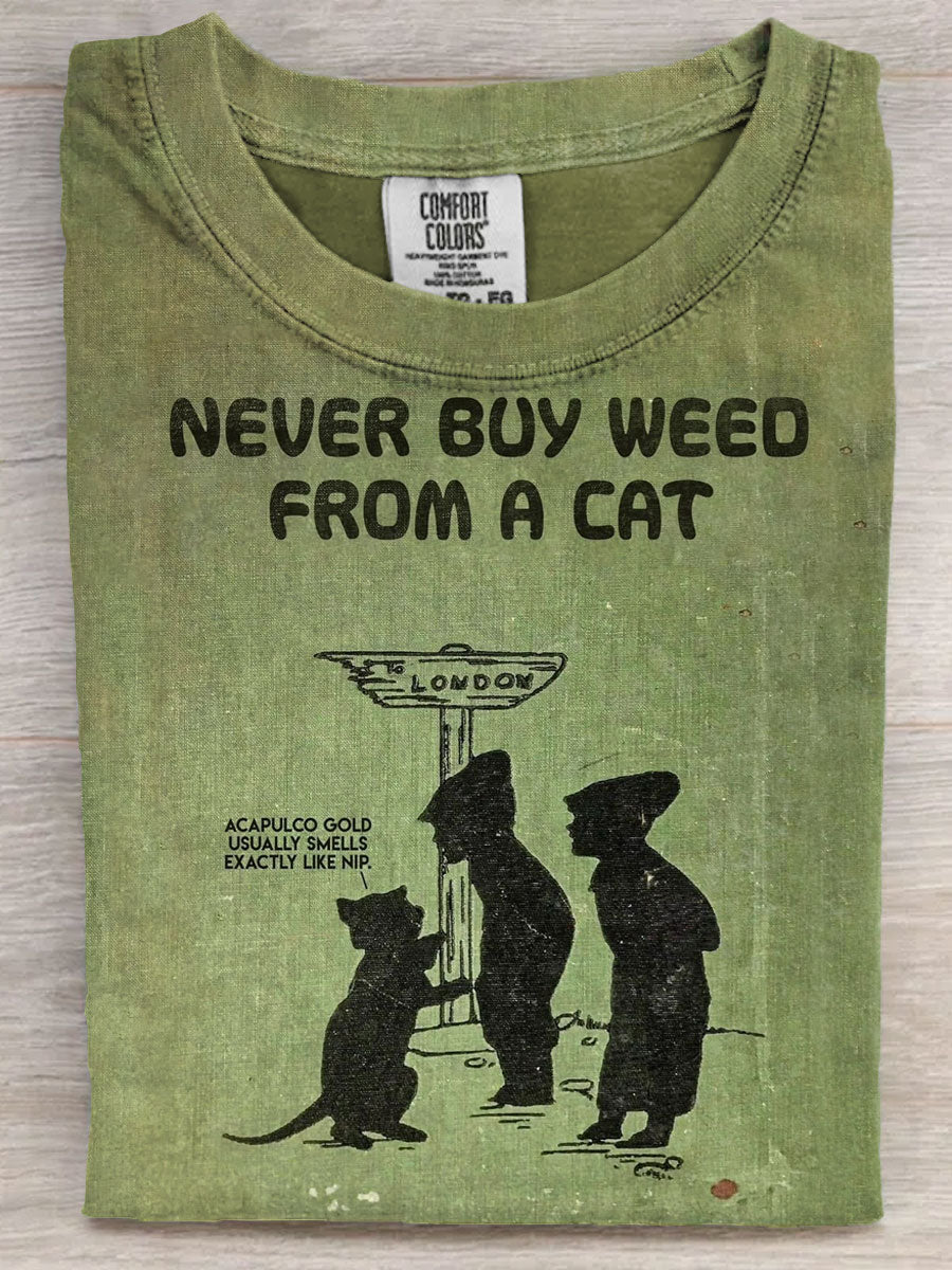 Funny Vintage Art Print Casual Short Sleeve T-shirt