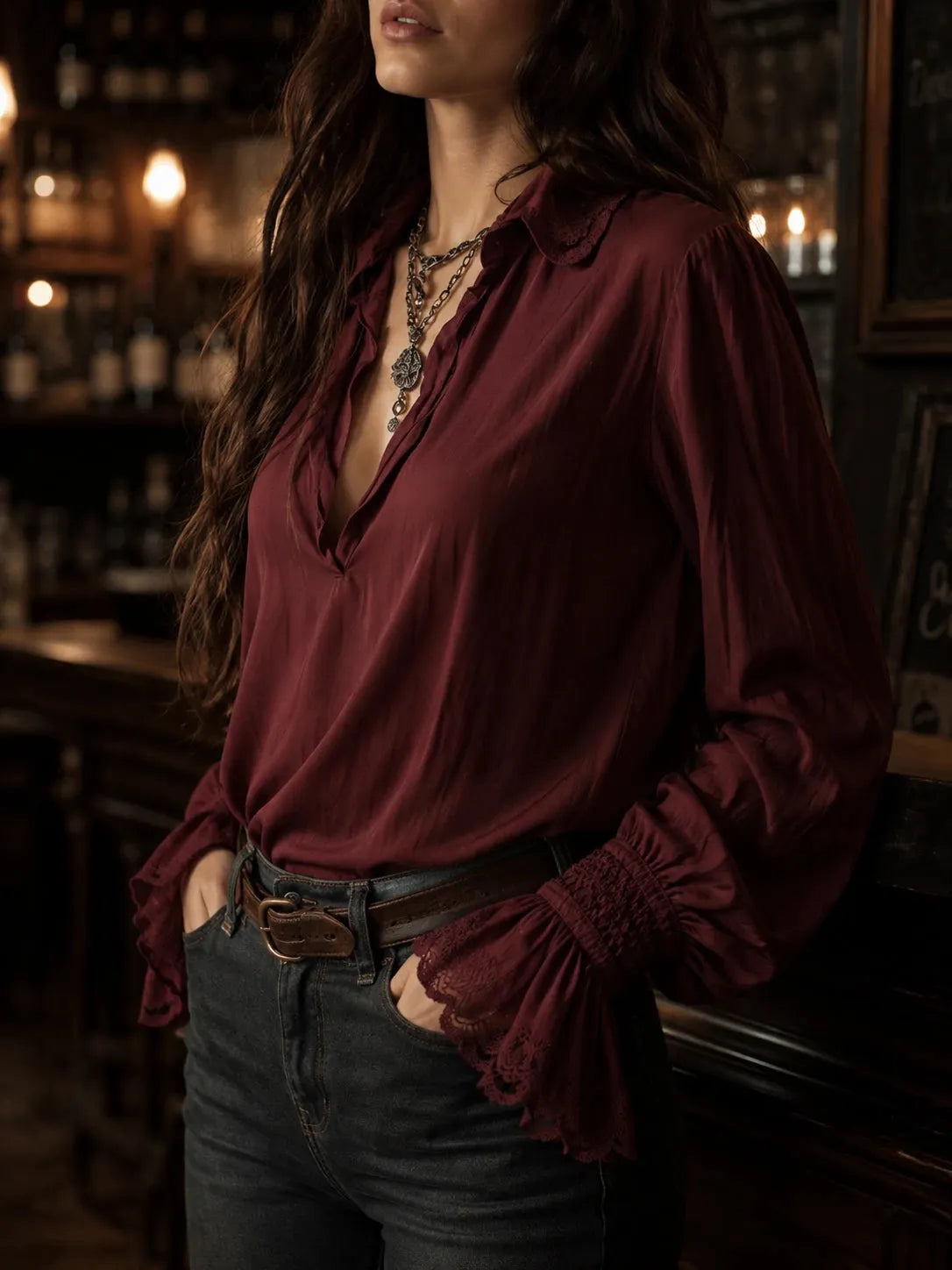 Boho Blouse in lace, Unbeatable Price