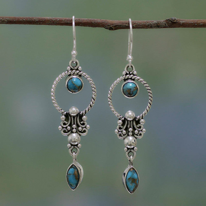 Retro Thai Silver Earrings