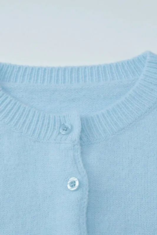 Cropped Long Sleeve Cardigan