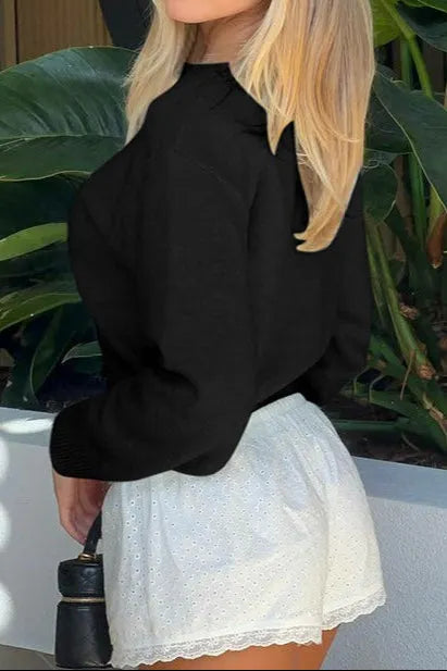 Cropped Long Sleeve Cardigan