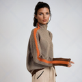 MILA – CHIC HIGH-NECK PATTERNED SWEATER