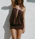Strapless Cutout Bubble Mini Dress