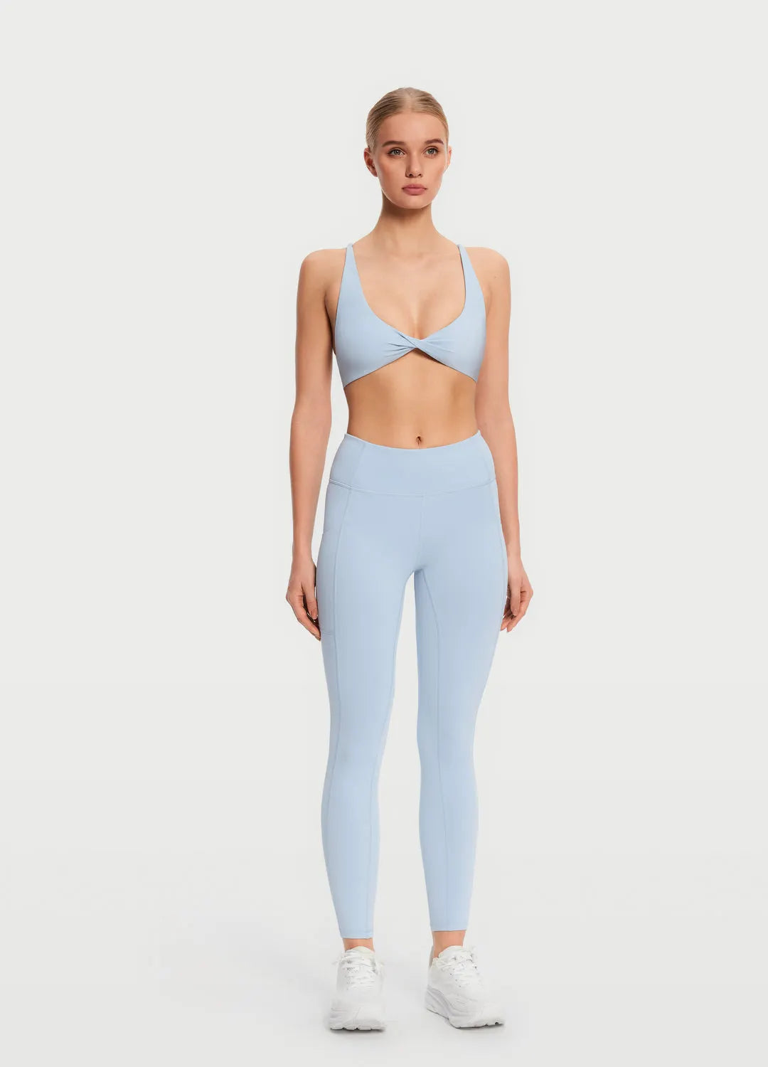 Sleek High-Waisted Leggings with Convenient Side Pockets