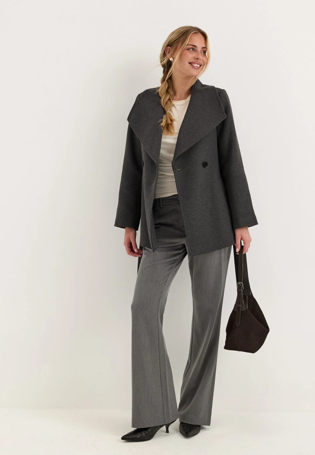 Short Wool Blend Coat
