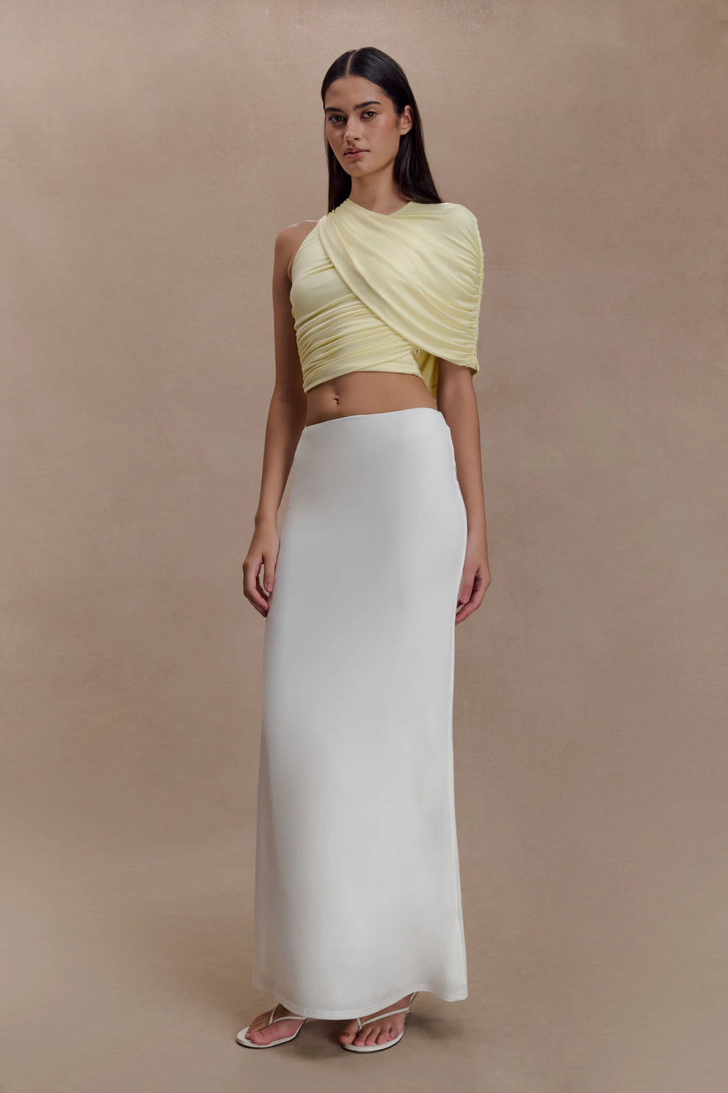 Adrienne One Shoulder Slinky Top
