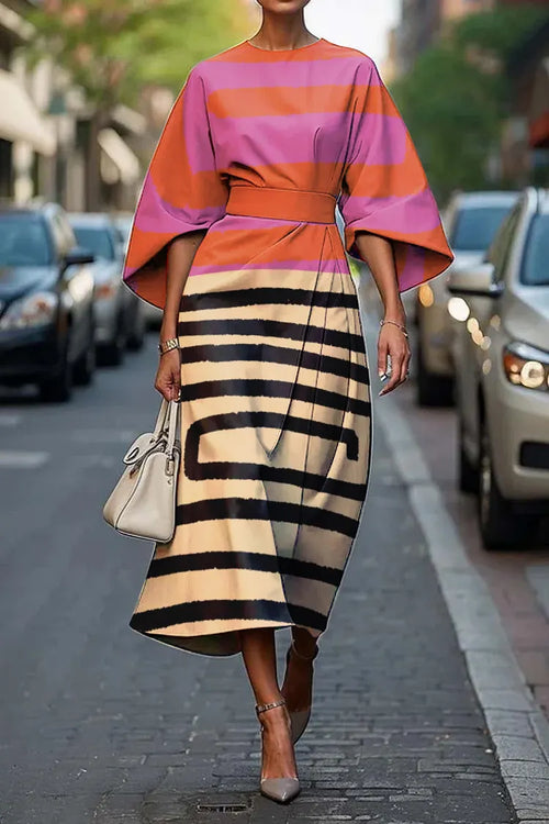 Elegant Midi Dress in premium, Designer Aesthetic