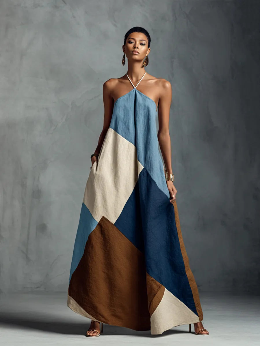 Bohemian Maxi Dress in linen, Best Value