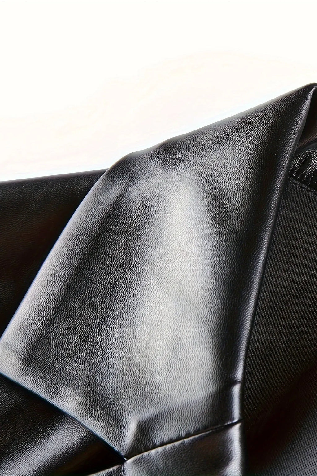 Elegant Loose PU Blazer Coat