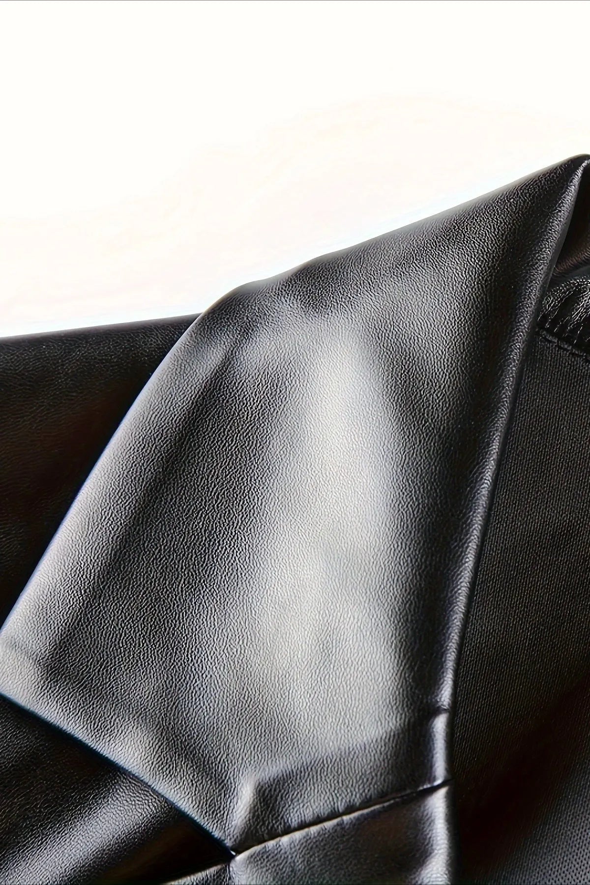 Elegant Loose PU Blazer Coat
