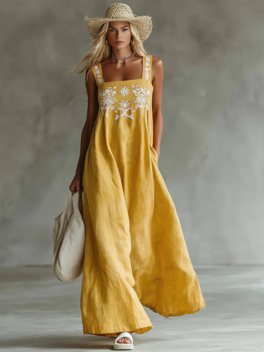 Dress with linen – Premium Look