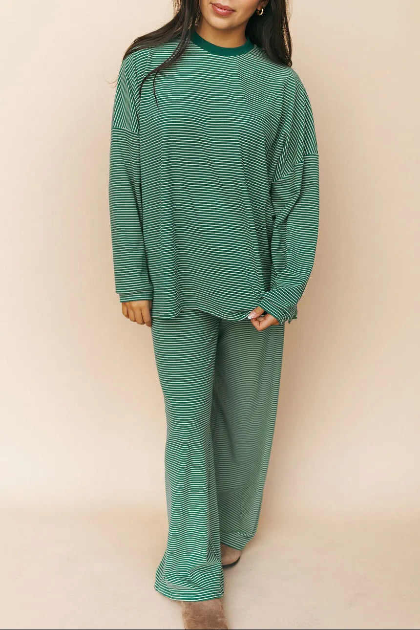 FINAL SALE - Porter Fleece Stripe Top