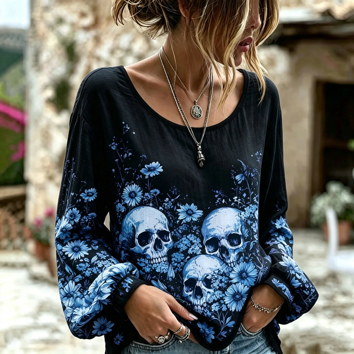 Bohemian Top – Boo-tiful Halloween