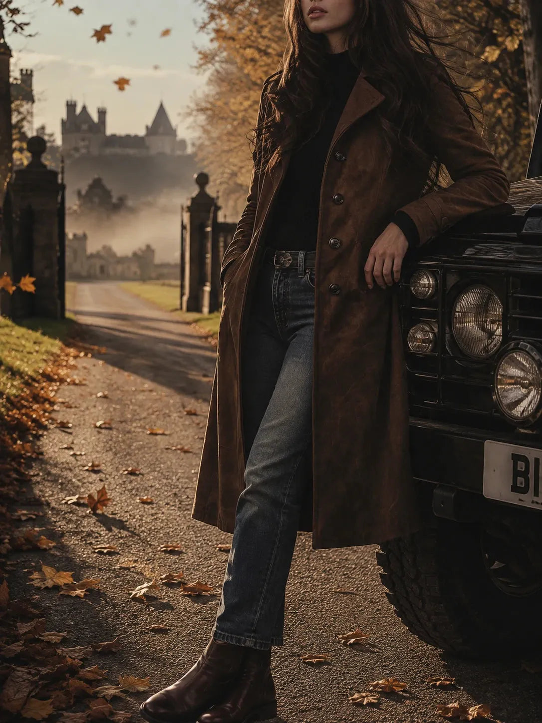 Coat with suede – Premium Look
